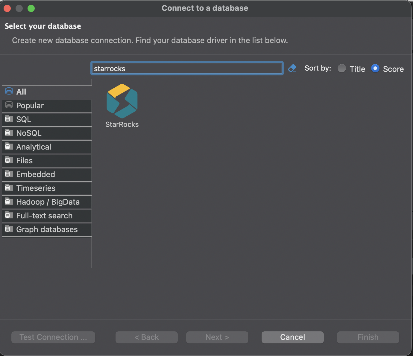 DBeaver - Select your database