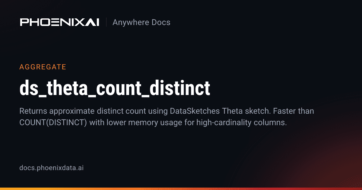 ds_theta_count_distinct | PhoenixAI Anywhere