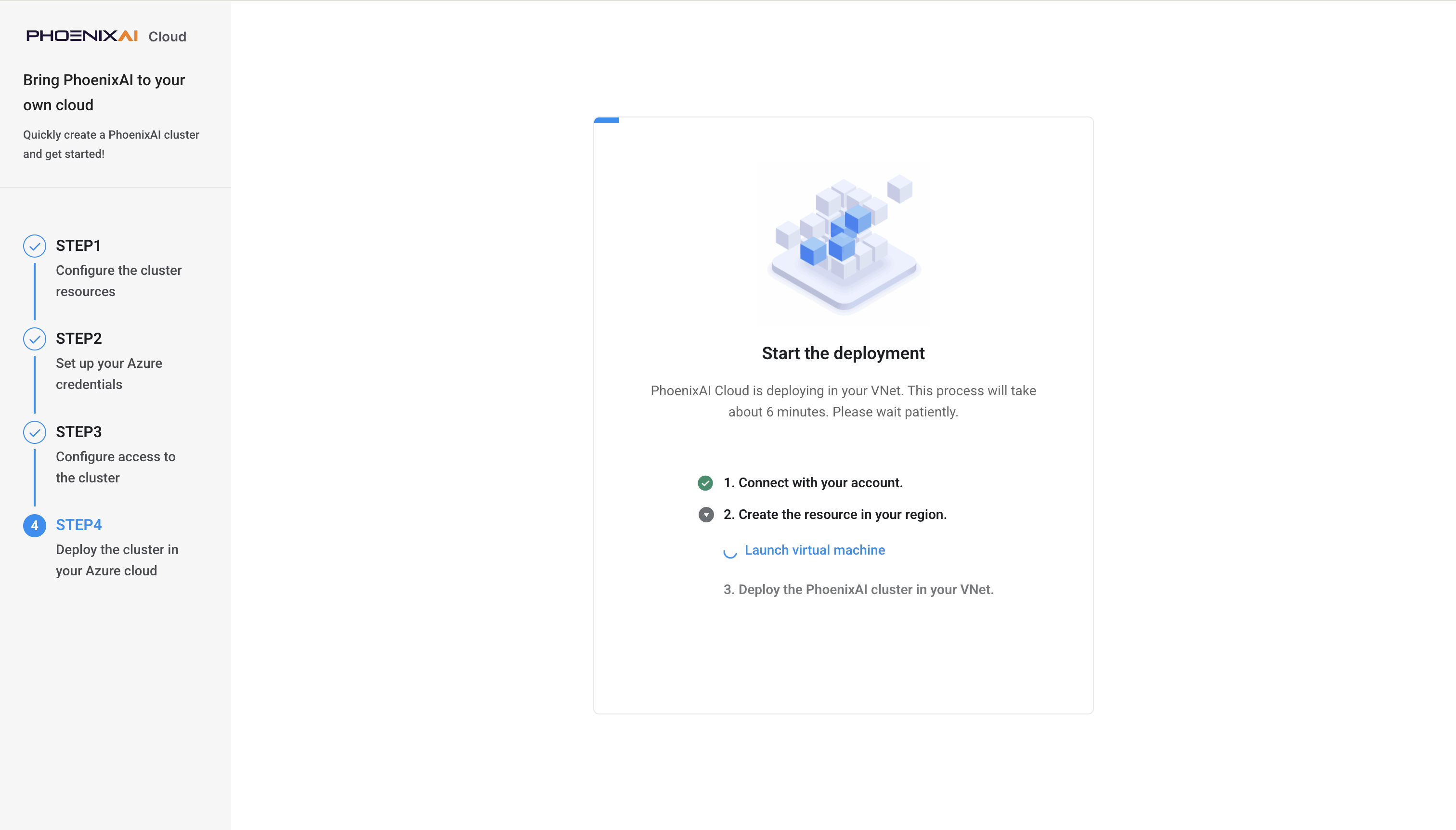 STEP 4: Deploy the cluster on your cloud