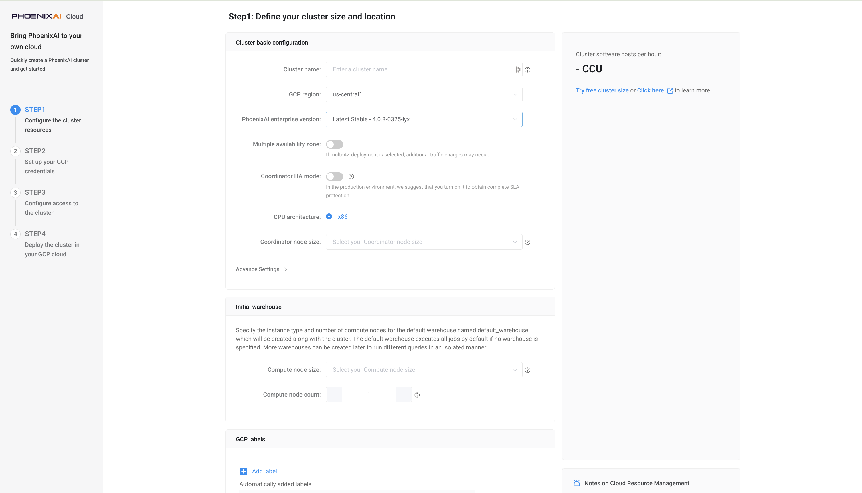 STEP1: Configure the cluster resources