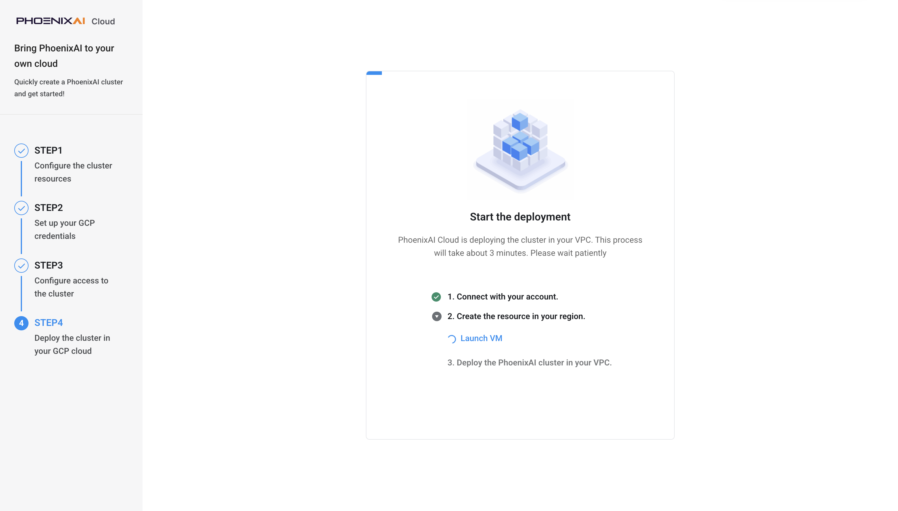STEP4: Deploy the cluster on your cloud