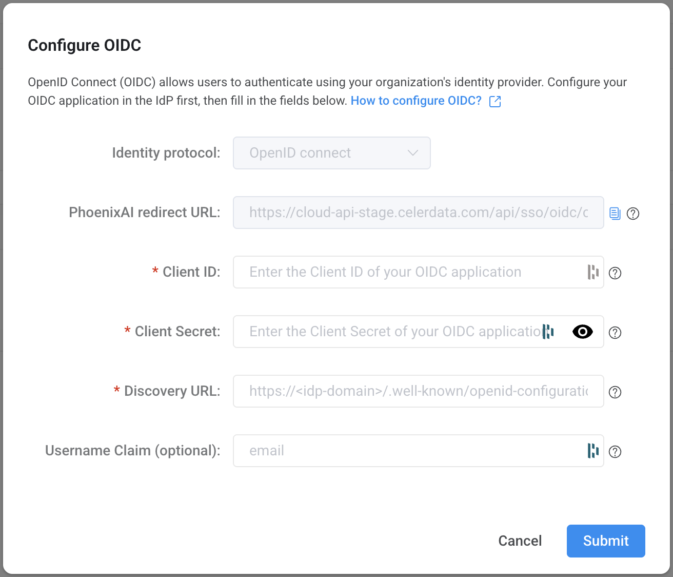 Enable OIDC SSO