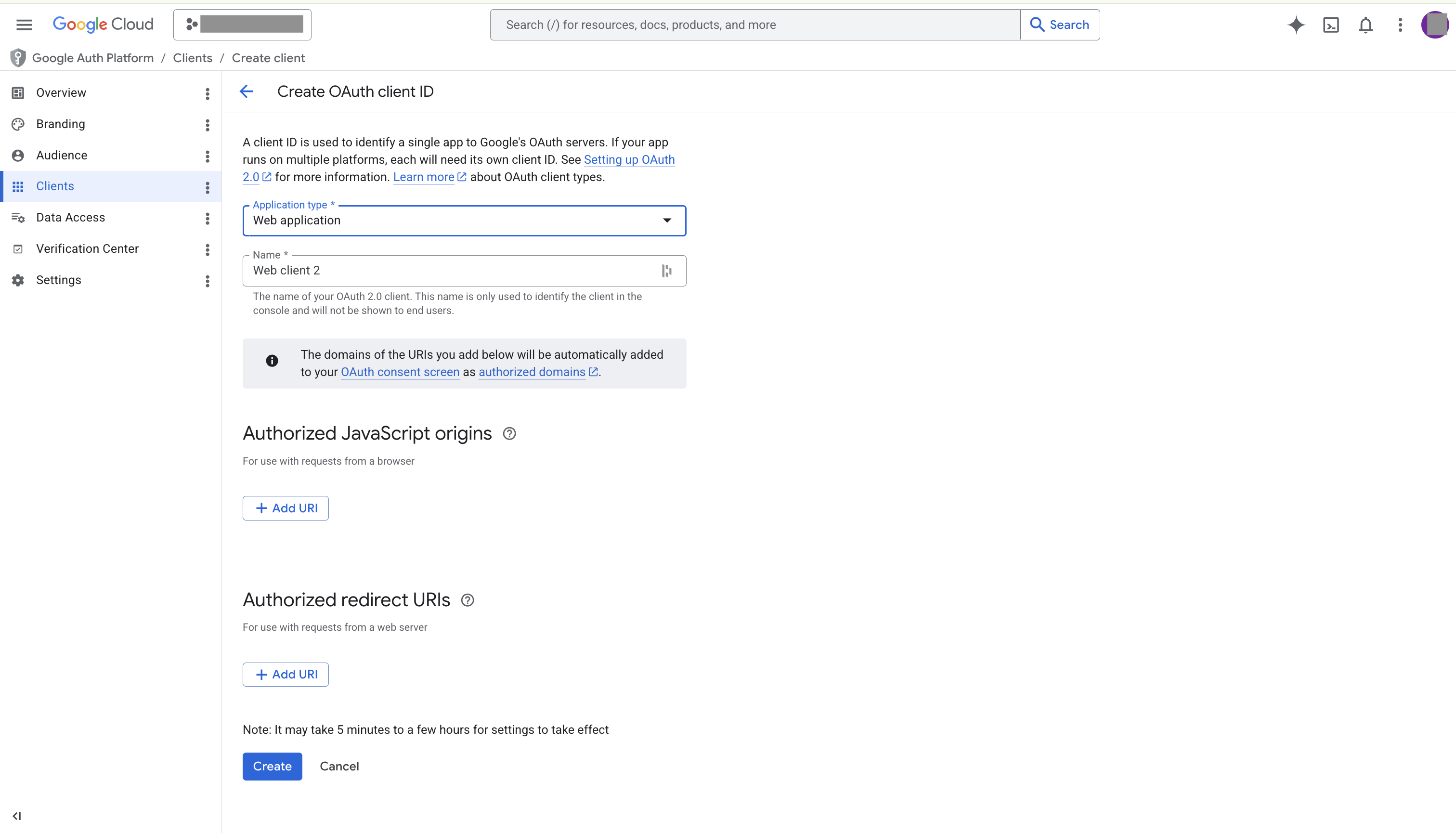 Google OIDC - App details