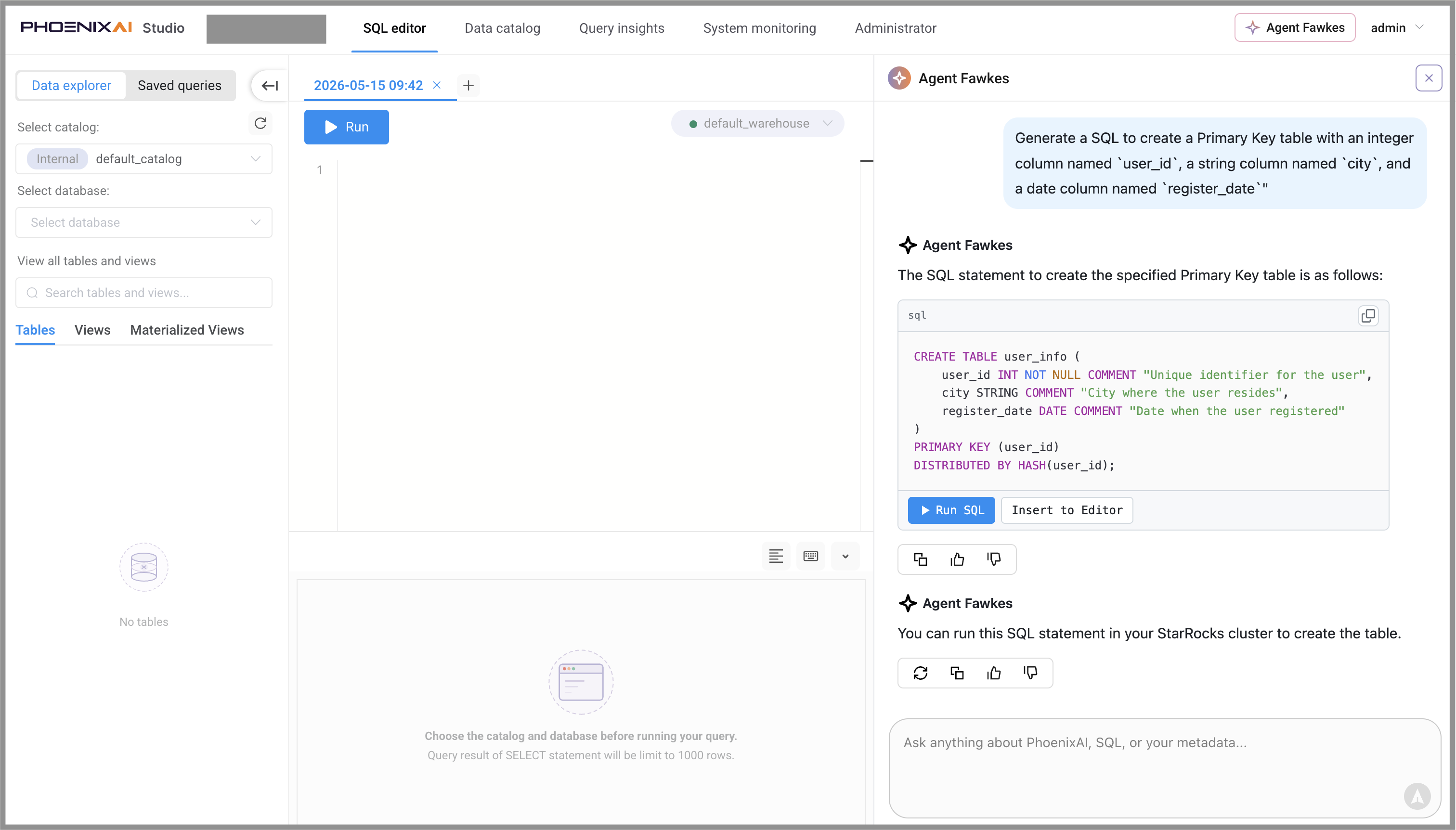 Generate SQL