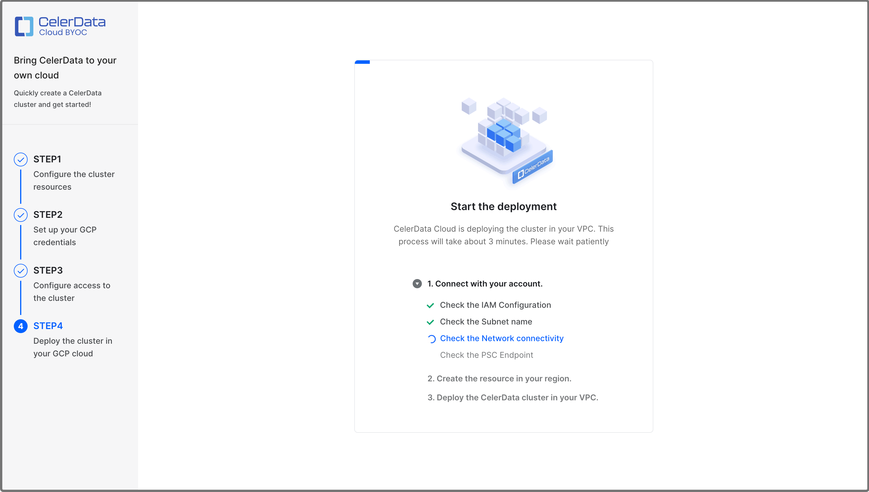 STEP 4: Deploy the cluster on your cloud