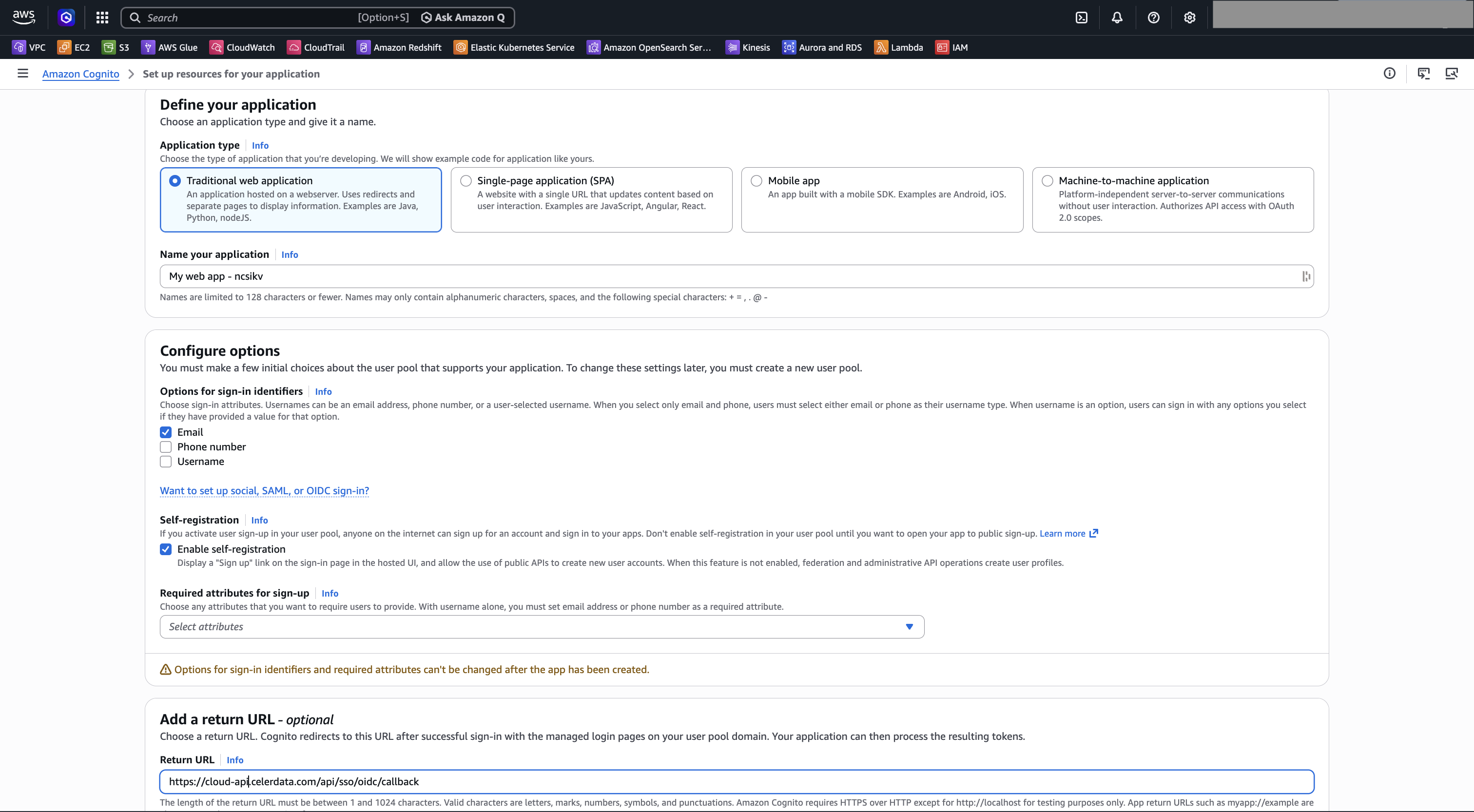 AWS OIDC - アプリの詳細